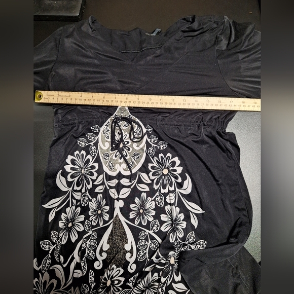 Soma Black and White Floral Midi Dress - Picture 6 of 7